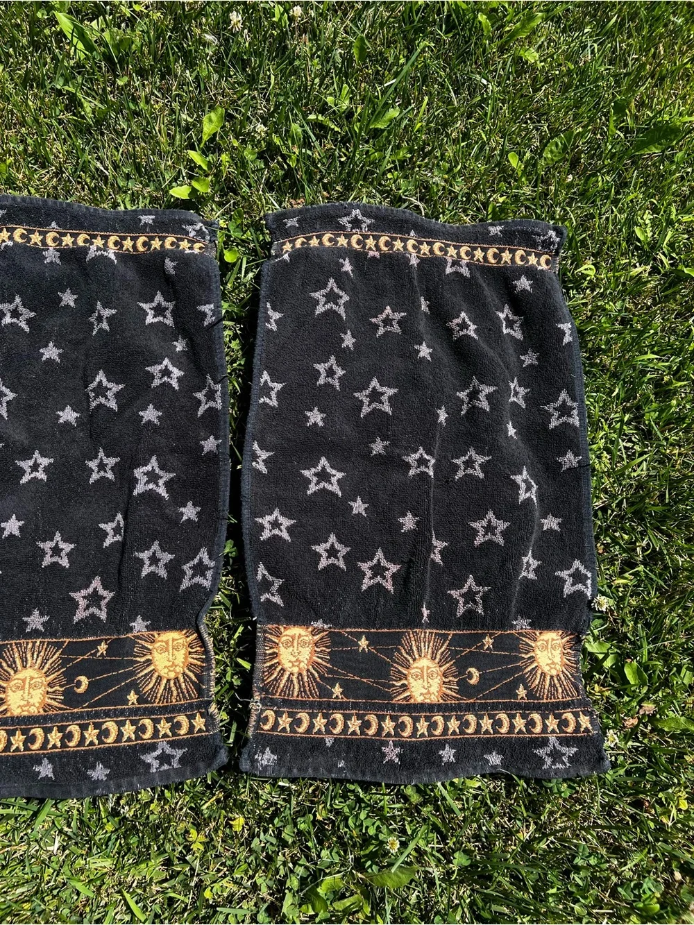 Celestial Sun Moon Stars Hand Towels